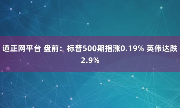 道正网平台 盘前:标普500期指涨0.19% 英伟达跌2.9%